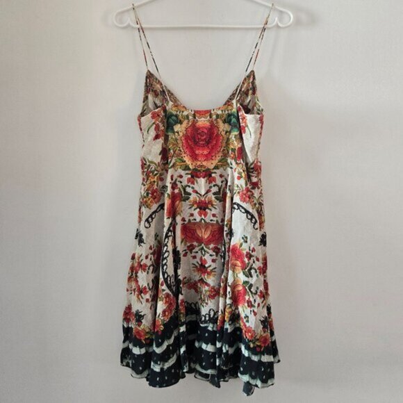 Camilla La Rosa Tie Front Short Dress Size 1 Small b101E - Picture 10 of 16